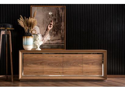 Cômoda de madeira marrom 218 cm