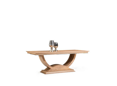 Mesa de jantar elegante com pernas