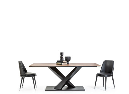 Cadeira de couro preta de luxo, cadeiras macias, móveis de design para a sala de estar e cozinha