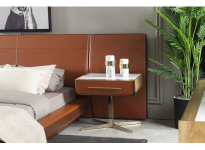 Prática mesa de cabeceira com espaço de armazenamento moderno