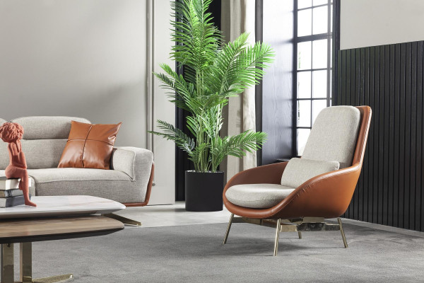 Cadeira de clube marrom