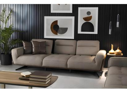 Conjunto de sofá 4+1 com mesa baixa, 3 peças. Conjunto de móveis macio