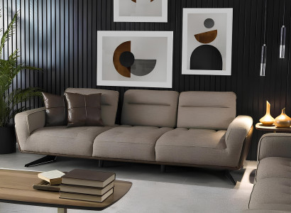 Conjunto de sofá 4+1 com mesa baixa, 3 peças. Conjunto de móveis macio