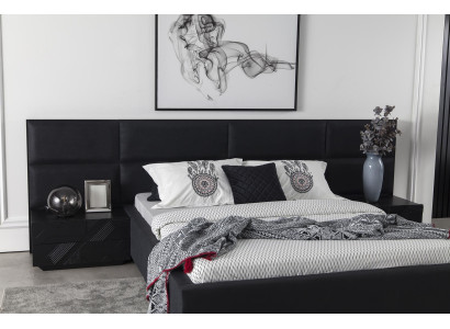 Mesa de cabeceira de luxo com superfícies de vidro