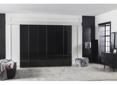 Quarto de madeira preta 264 cm