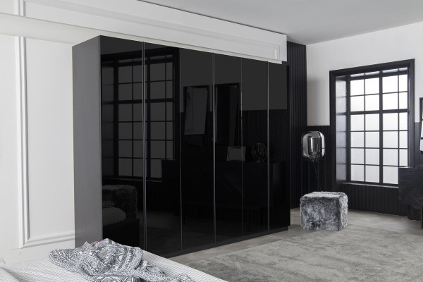 Quarto de madeira preta 264 cm