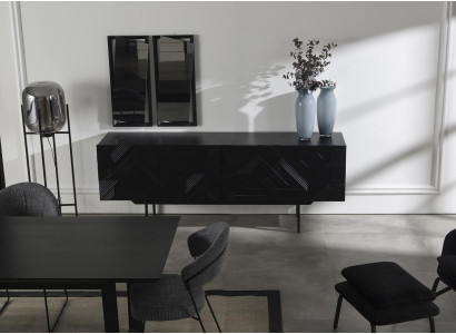 Armário móvel Luxe Mustat 208 cm com espelho em 2 partes