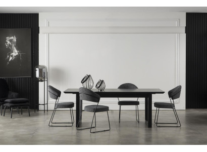 Conjunto de móveis de jantar com mesa e 4 cadeiras confortáveis, 5 peças