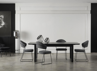 Conjunto de móveis de jantar com mesa e 4 cadeiras confortáveis, 5 peças