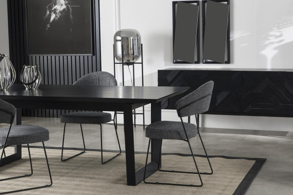 Conjunto de móveis de jantar com mesa e 4 cadeiras confortáveis, 5 peças