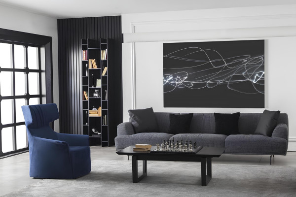 Conjunto de sofá 4+3+1 com mesa