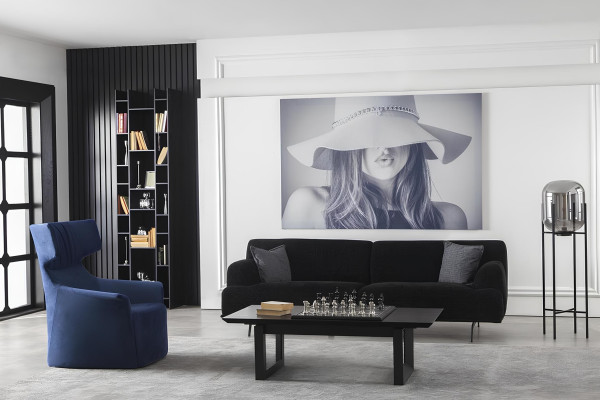 Conjunto de sofá 4+3+1 com mesa