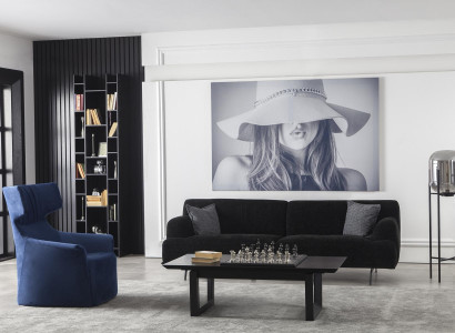 Sofá em L para 3 pessoas 235 cm tecido