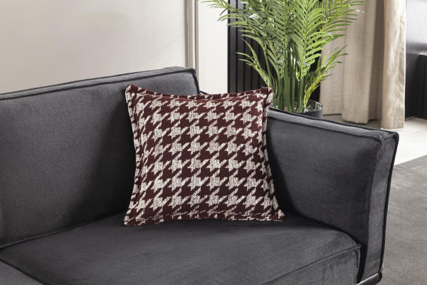 Sofá luxuoso italiano para 3 pessoas com almofadas cinzas macias