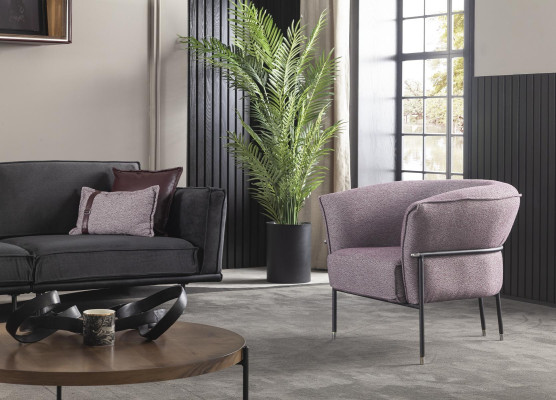 Sofá de design italiano moderno para 3+1 pessoas cinza