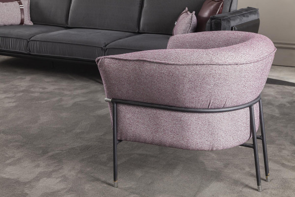 Sofá de design italiano moderno para 3+1 pessoas cinza