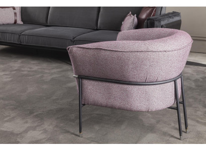 Sofá de design italiano moderno para 3+1 pessoas cinza