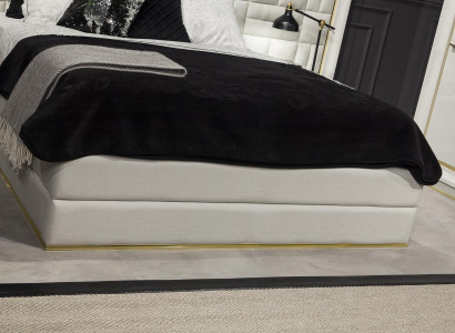 Cama de luxo moderna 160x200 cm na cor branca