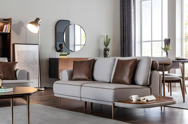 Conjunto de sofá para 32 pessoas na cor cinza