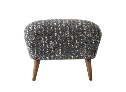 Pufe de tecido cinza moderno