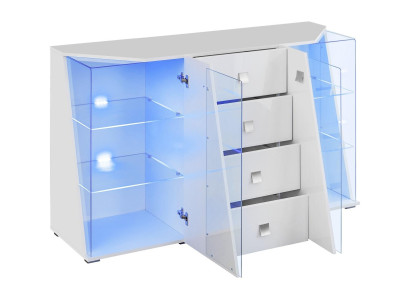 Elegante armário branco para interiores modernos e luxuosos