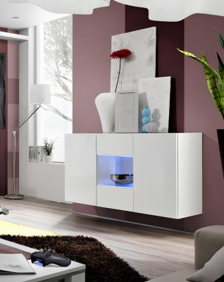 Mesa baixa moderna, configuração de móveis moderna e luxuosa