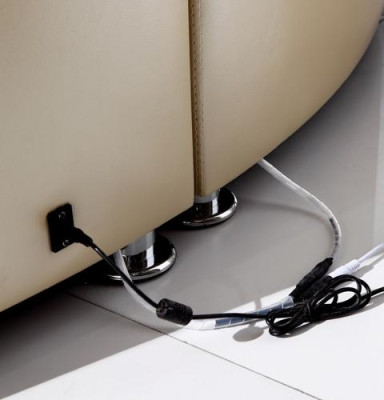 Cama redonda moderna com iluminação LED