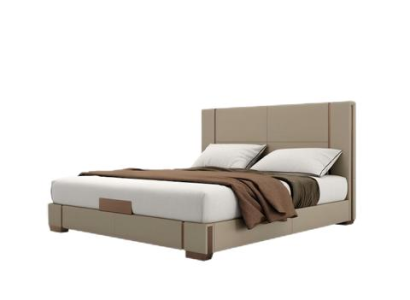 Cama de luxo moderna em bege