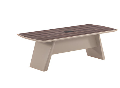 Escrivaninha bege com estrutura de madeira e design moderno para uso em escritório e em casa