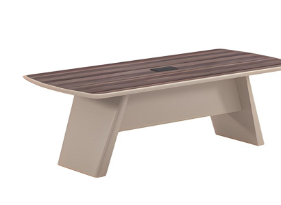 Escrivaninha bege com estrutura de madeira e design moderno para uso em escritório e em casa