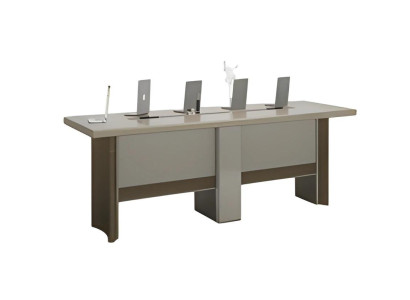 Mesa de reunião moderna cinza claro