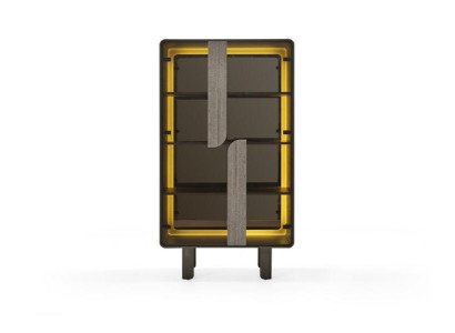 Moderno elegante armário vitrine bege