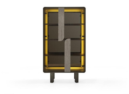 Moderno elegante armário vitrine bege