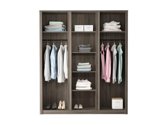 Guarda-roupa de madeira multifuncional