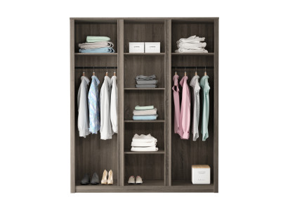 Guarda-roupa de madeira multifuncional