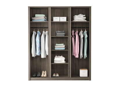 Guarda-roupa de madeira multifuncional