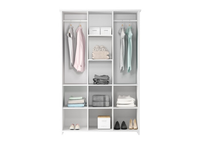 Armário Kanga com 2 barras de roupa robustas