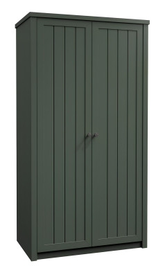 Guarda-roupa de quarto com barra de pendurar, multifuncional, verde