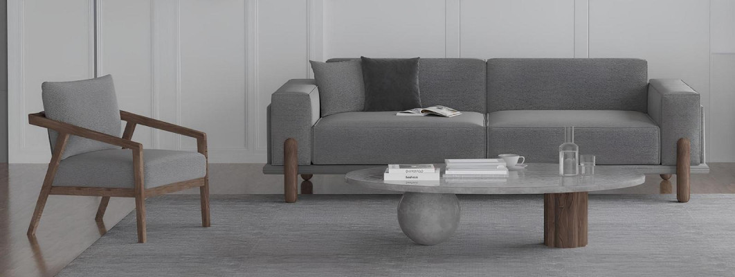 Conjunto de sofá e cadeira sempre disponível