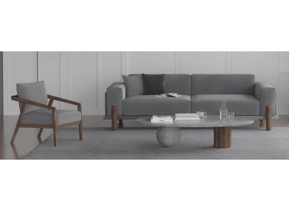 Conjunto de sofá e cadeira sempre disponível