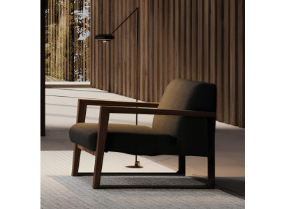 Cadeira estofada moderna para um espaço confortável