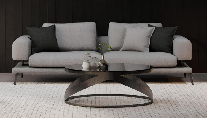 Sofá moderno de três lugares, macio, confortável, ideal