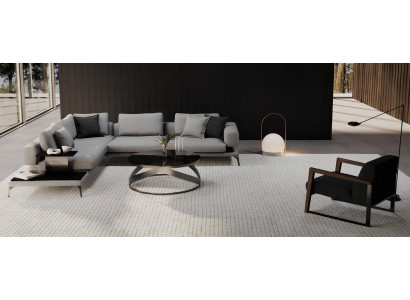 Sofá de canto com cadeira e função - detalhes