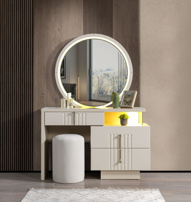 Mesa de maquiagem elegante com espelho