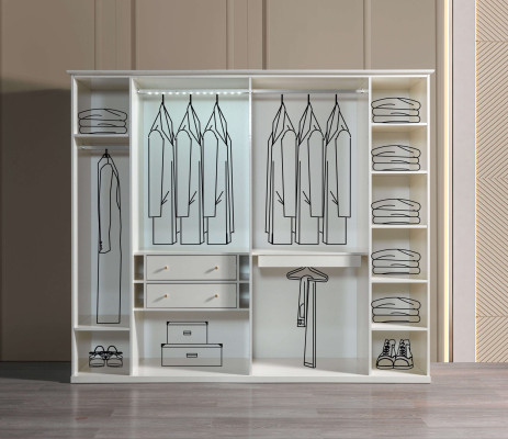 Moderno e luxuoso armário de vidro, 234 cm