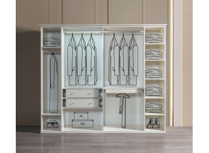 Moderno e luxuoso armário de vidro, 234 cm