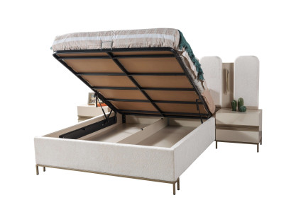 Conjunto de roupa de cama suave para o quarto, conjunto de 3 peças com 2 mesas de cabeceira