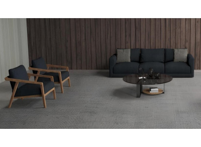 Sofá de três lugares com assentos confortáveis e estéticos - para uso diário