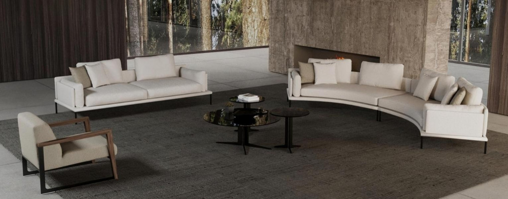 Banco moderno geométrico e elegante