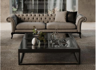 Sofá moderno de três lugares, design beleza, conforto